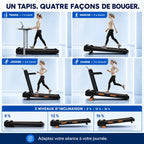 BlueStride™ X5 — Tapis de course pliable 4-en-1