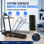 BlueStride™ X5 — Tapis de course pliable 4-en-1