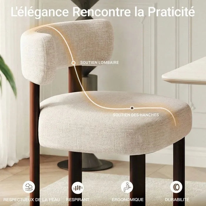 Lot de 4 Chaises (2 + 2 GRATIS)