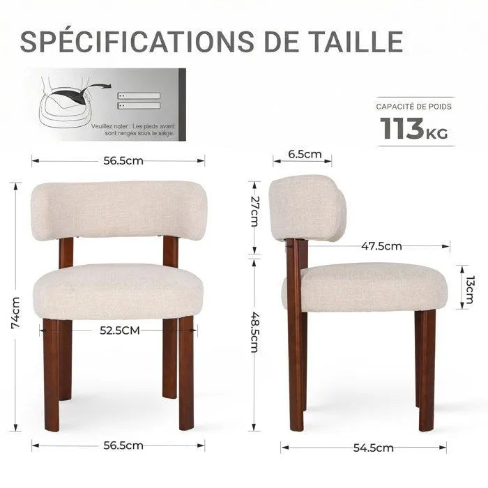 Lot de 4 Chaises (2 + 2 GRATIS)