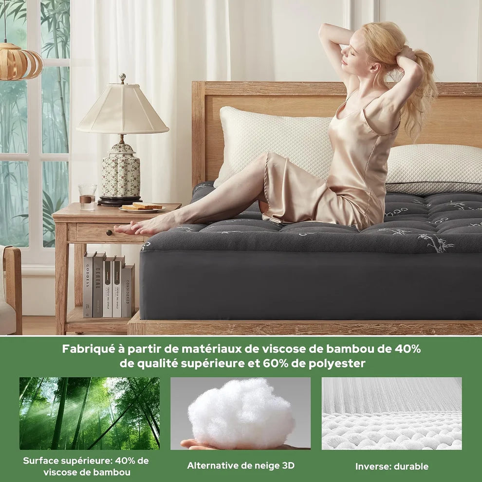 Surmatelas 2 Personne en Viscose de Bambou